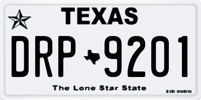 TX license plate DRP9201