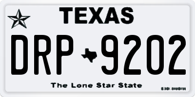 TX license plate DRP9202