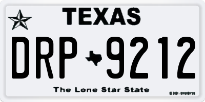 TX license plate DRP9212