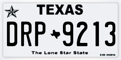 TX license plate DRP9213