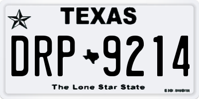TX license plate DRP9214