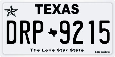 TX license plate DRP9215