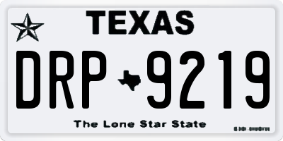 TX license plate DRP9219