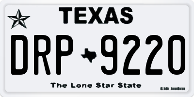 TX license plate DRP9220