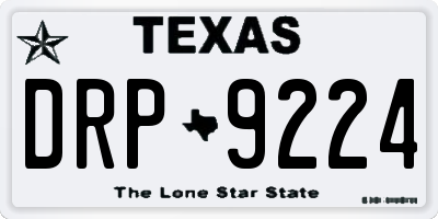 TX license plate DRP9224