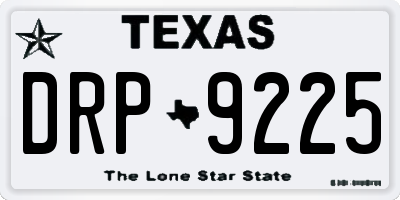 TX license plate DRP9225