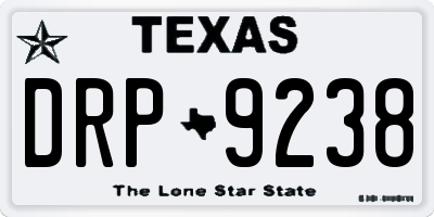 TX license plate DRP9238