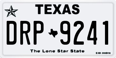 TX license plate DRP9241
