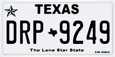 TX license plate DRP9249