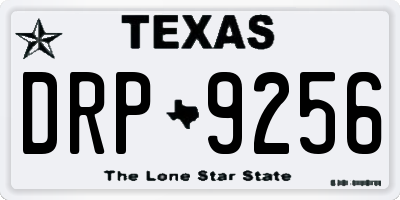TX license plate DRP9256