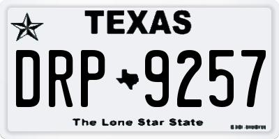 TX license plate DRP9257