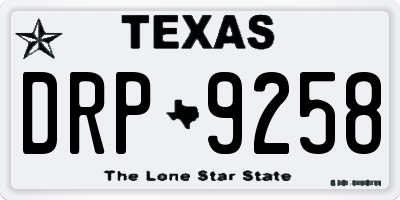TX license plate DRP9258