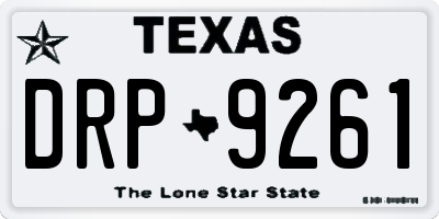 TX license plate DRP9261