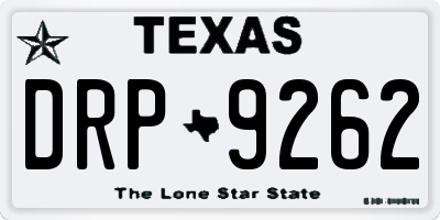 TX license plate DRP9262