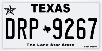 TX license plate DRP9267