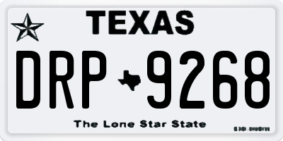 TX license plate DRP9268