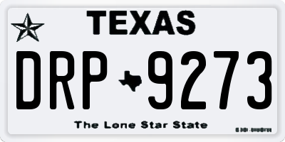TX license plate DRP9273