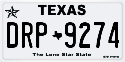 TX license plate DRP9274