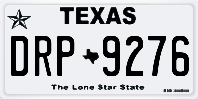 TX license plate DRP9276