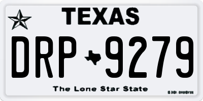 TX license plate DRP9279