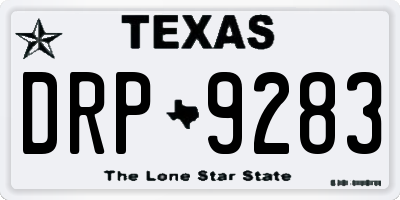 TX license plate DRP9283