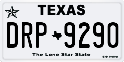 TX license plate DRP9290