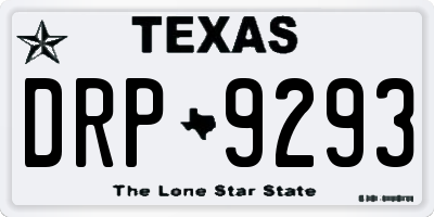 TX license plate DRP9293