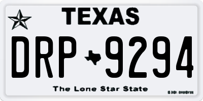 TX license plate DRP9294