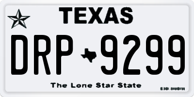 TX license plate DRP9299