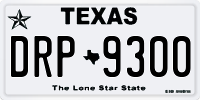 TX license plate DRP9300