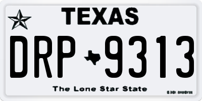 TX license plate DRP9313