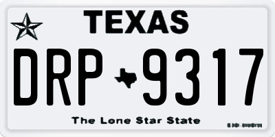 TX license plate DRP9317
