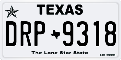 TX license plate DRP9318