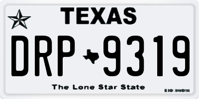 TX license plate DRP9319