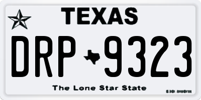 TX license plate DRP9323