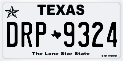 TX license plate DRP9324