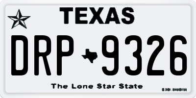 TX license plate DRP9326