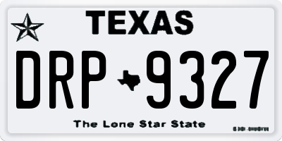 TX license plate DRP9327