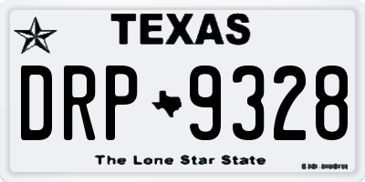 TX license plate DRP9328