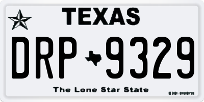 TX license plate DRP9329