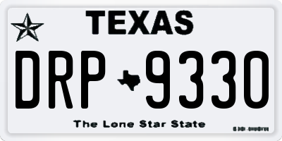 TX license plate DRP9330