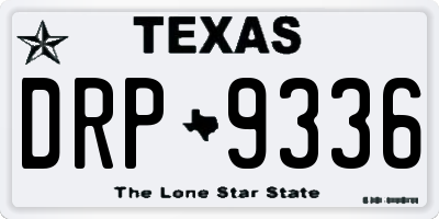 TX license plate DRP9336