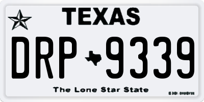 TX license plate DRP9339