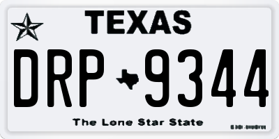 TX license plate DRP9344
