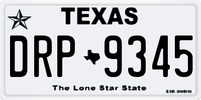TX license plate DRP9345