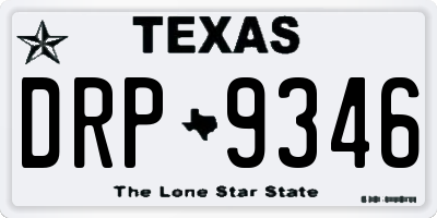 TX license plate DRP9346