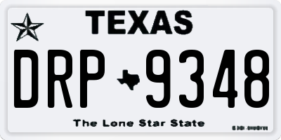 TX license plate DRP9348