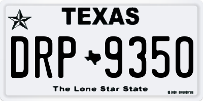 TX license plate DRP9350
