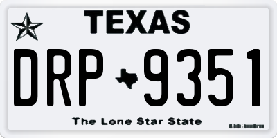 TX license plate DRP9351