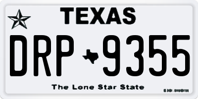 TX license plate DRP9355